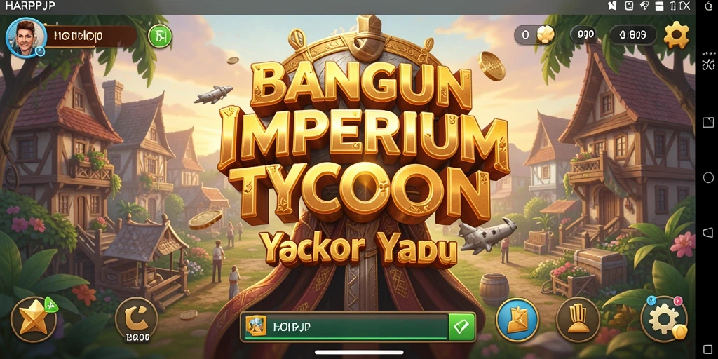 Screenshot utama HARAPJP menampilkan manajemen bisnis yang seru.