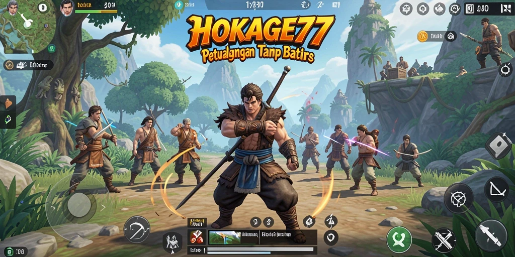 Gameplay HOKAGE77 menampilkan eksplorasi dunia terbuka yang mendebarkan.