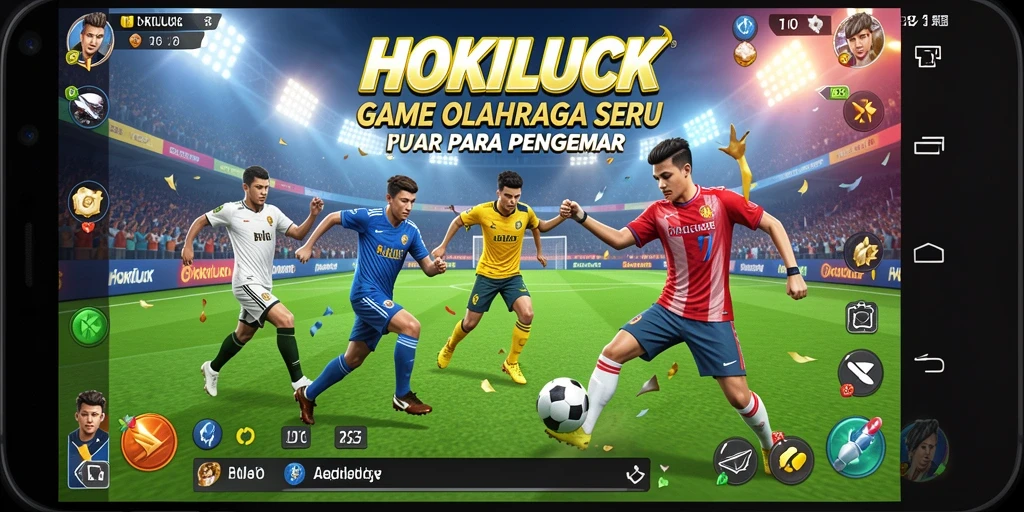 Tampilan gameplay HOKILUCK yang menegangkan dengan atmosfer olahraga.