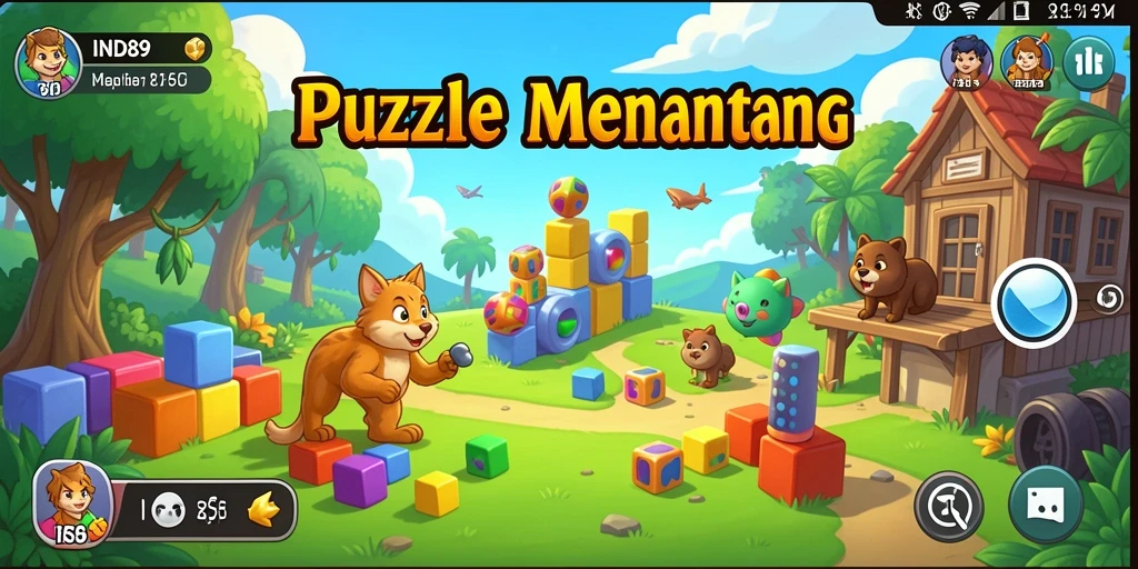 Screenshot gameplay IND89 yang menampilkan berbagai level Puzzle yang menarik.