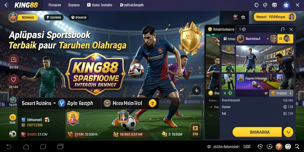 Tampilan gameplay <strong>KING88</strong> dengan berbagai opsi taruhan olahraga.