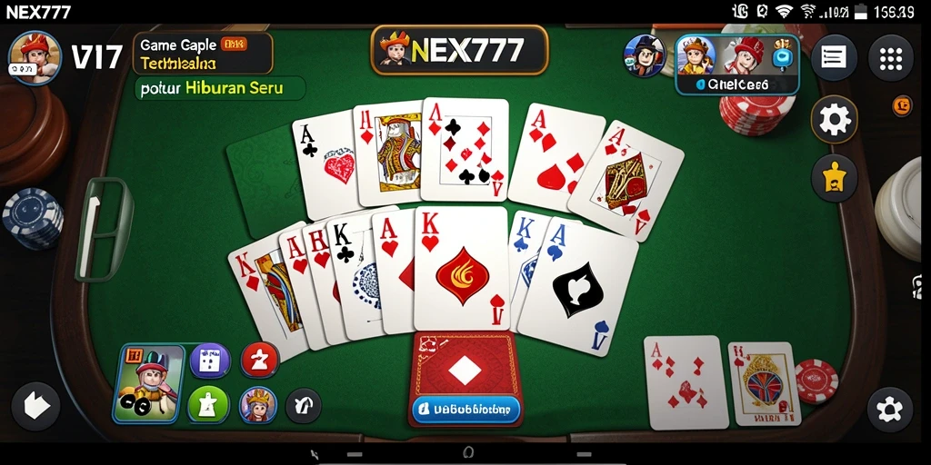 Tampilan gameplay seru dari NEX777 dengan fitur Gaple.