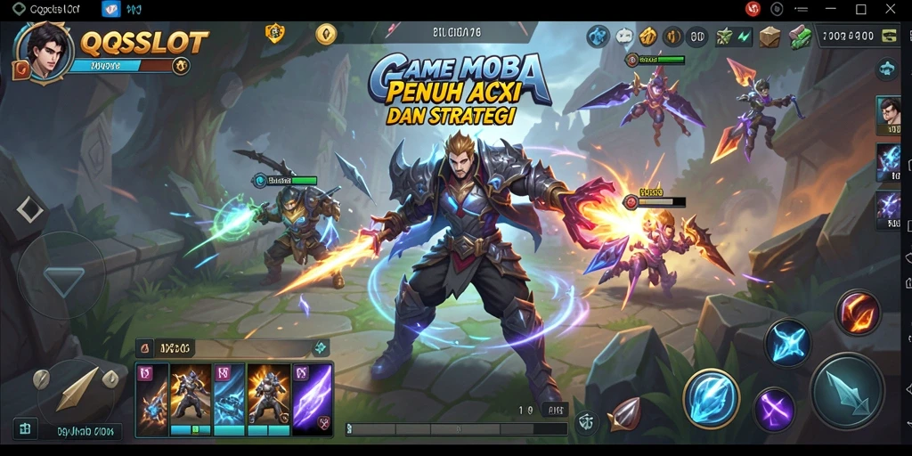 Gameplay seru dan intens dari QQSLOT di arena MOBA.