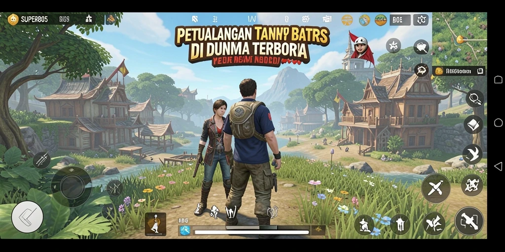 Tampilan gameplay mendebarkan di dunia terbuka SUPER805.