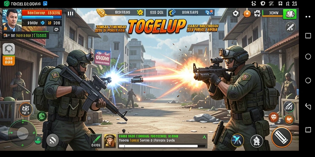 Gameplay seru dalam TOGELUP dengan pertempuran menegangkan.