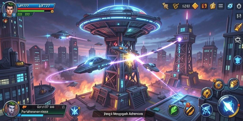 Gameplay seru dan menegangkan dari UFO777 dalam genre Tower Defense.